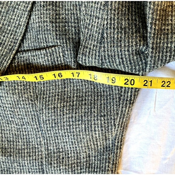 Harris Tweed Vintage Sport Coat Andhurst Gray Check Fleck Scottish Wool 38 40 - Picture 7 of 15